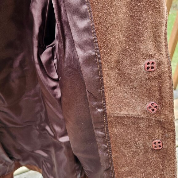 Vintage 1994 NAF NAF Brown Suede Jacket/Blazer - Picture 5 of 7
